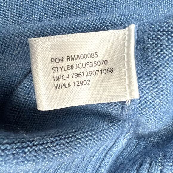 US Polo Assn. Sweater Blue High V-Neck Long Sleeve Knit Pullover Men's Large - Picture 7 of 8